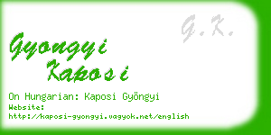 gyongyi kaposi business card