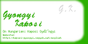 gyongyi kaposi business card